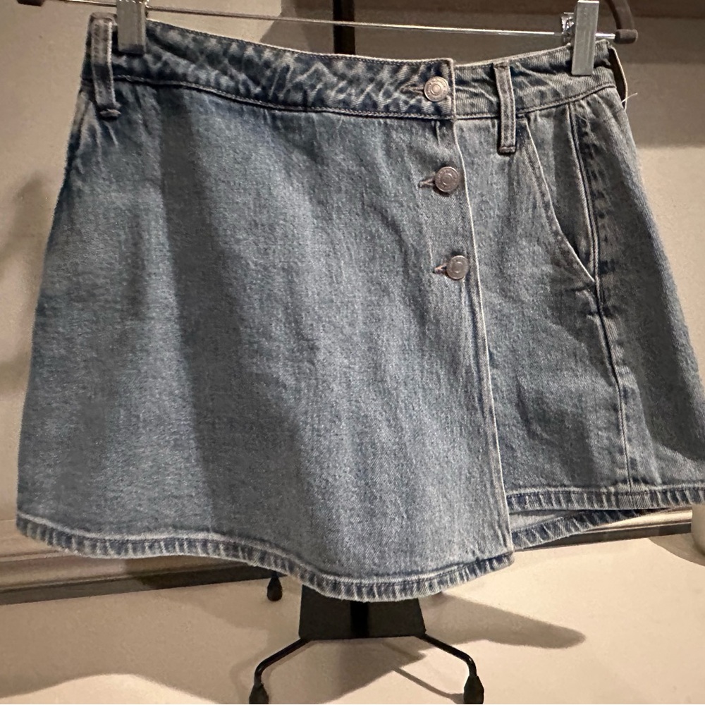 Flying Monkey Light Blue Denim Mini Skort
